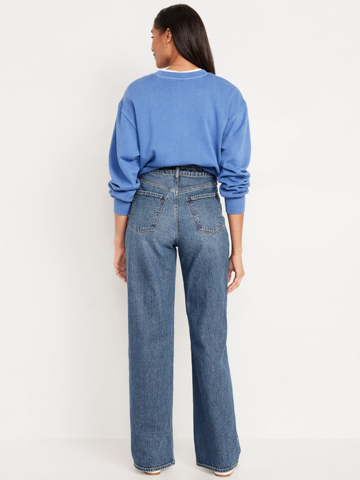 Curvy Extra High-Waisted Wide-Leg Jeans