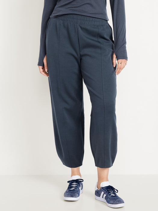 High-Waisted Dynamic Fleece Barrel-Leg Sweatpants