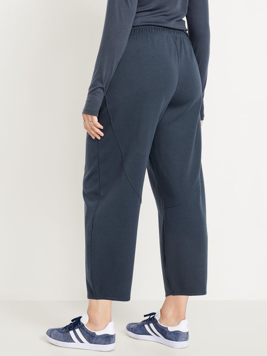High-Waisted Dynamic Fleece Barrel-Leg Sweatpants