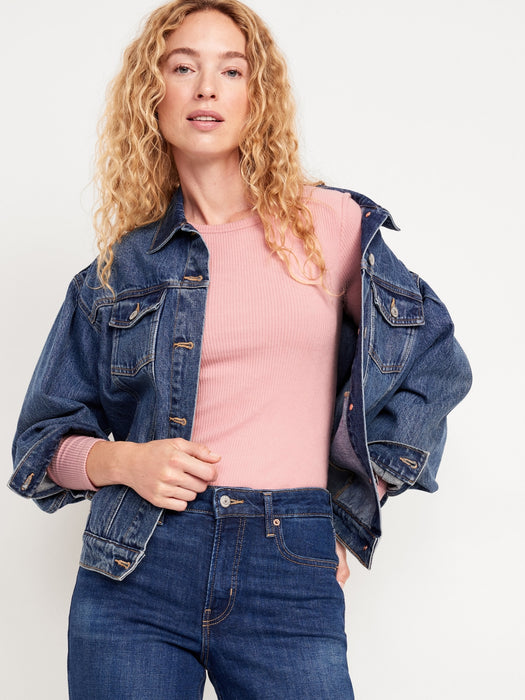 Plush-Knit Long-Sleeve T-Shirt