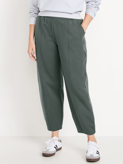 High-Waisted Dynamic Fleece Barrel-Leg Pants
