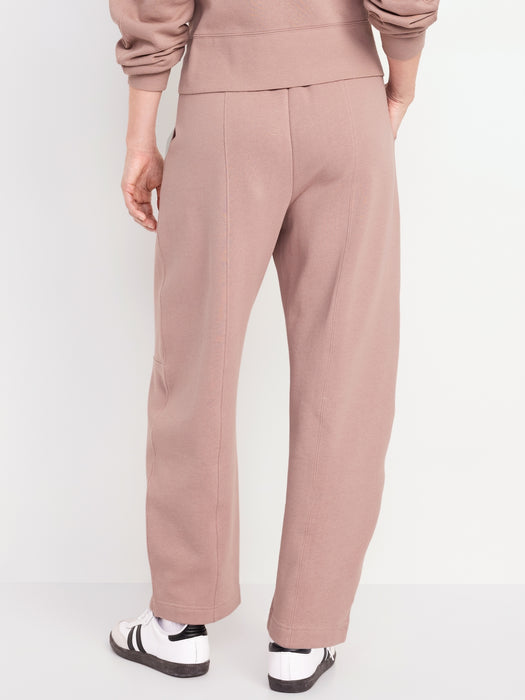 Extra High-Waisted SoComfy Seamed Barrel-Leg Sweatpants