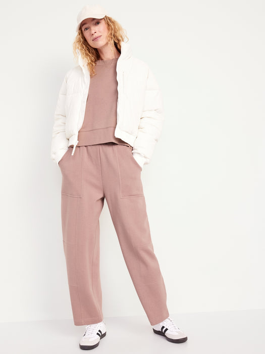 Extra High-Waisted SoComfy Seamed Barrel-Leg Sweatpants