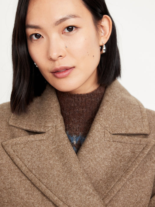 Oversized Double-Breasted Pea Coat