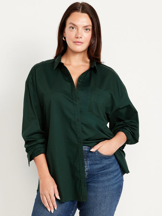 Oversized Button-Down Boyfriend Shirt