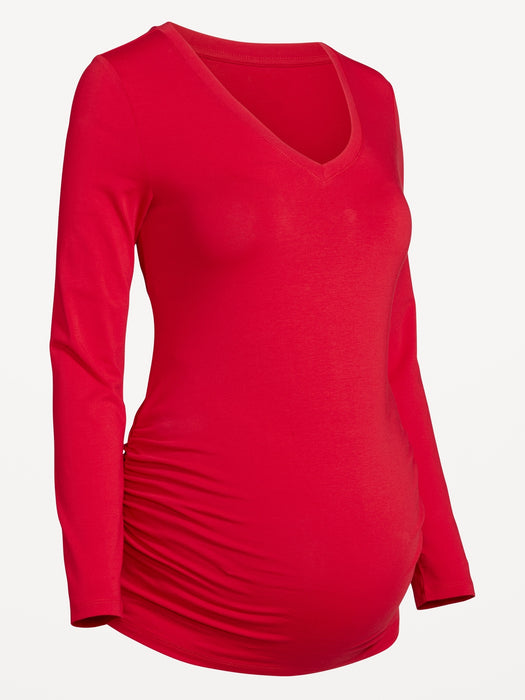 Maternity V-Neck Long-Sleeve T-Shirt