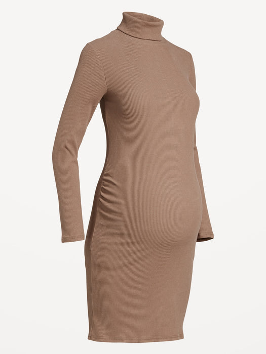 Maternity Mock-Neck Mini Dress