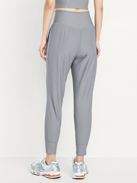 High-Waisted PowerSoft Rib 7/8 Joggers