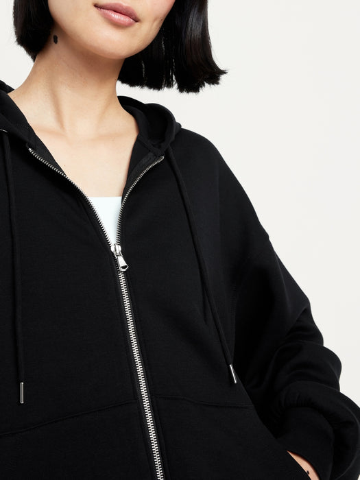Oversized Bounce Fleece Zip Tunic Hoodie Sweatshirt