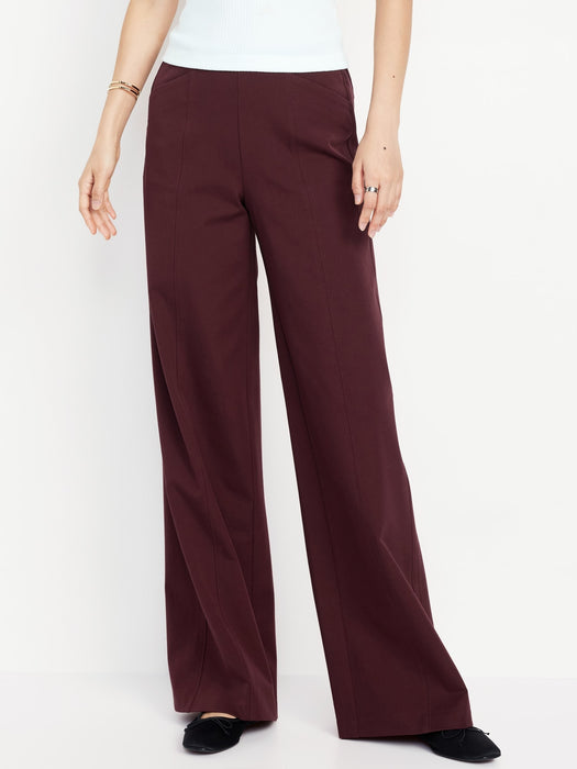 High-Waisted Pull-On Pixie Super Wide-Leg Pants