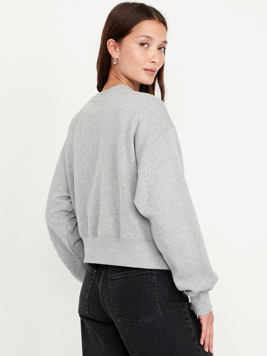 SoComfy Graphic Drop-Shoulder Crew-Neck Sweatshirt