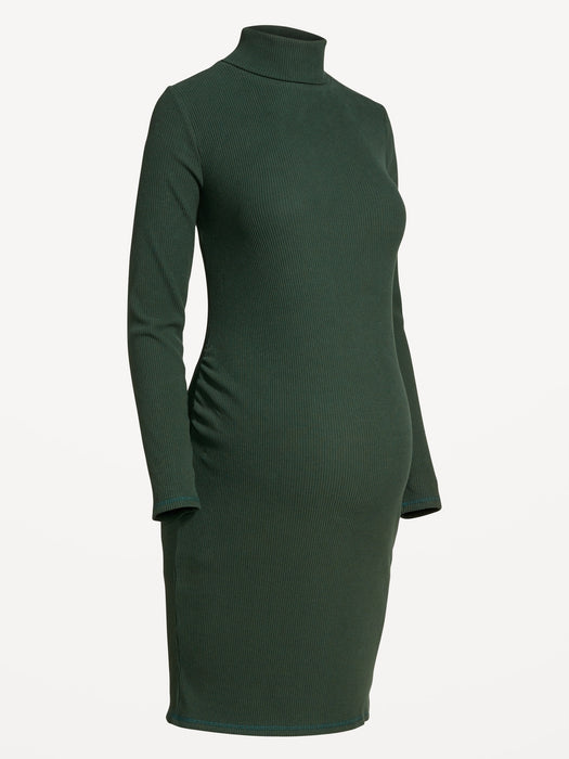 Maternity Mock-Neck Mini Dress