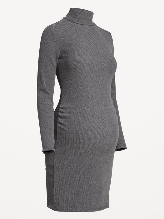 Maternity Mock-Neck Mini Dress