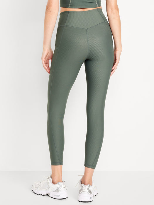 High-Waisted PowerSoft Rib Pocket Leggings