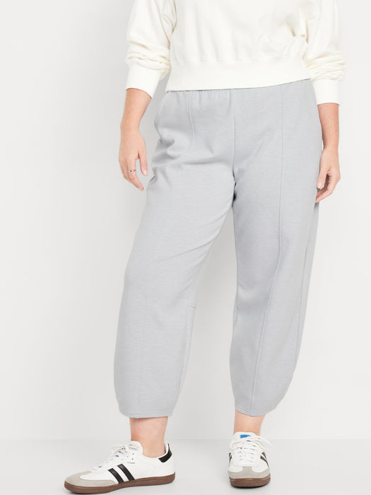 High-Waisted Dynamic Fleece Barrel-Leg Sweatpants