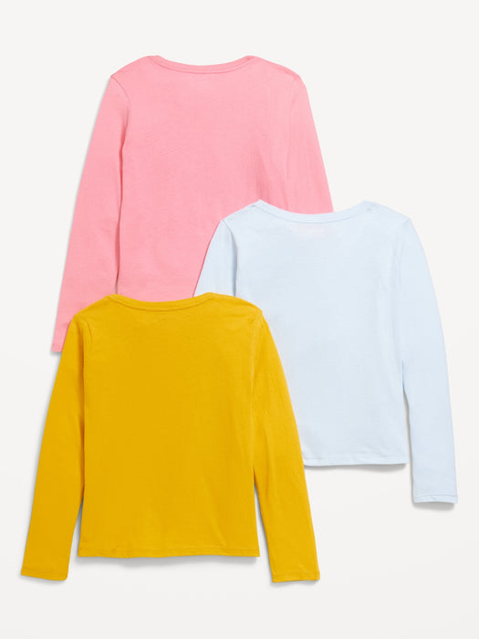 Long-Sleeve Graphic T-Shirt 3-Pack for Girls