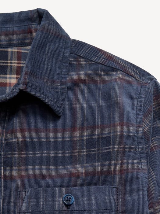 Long-Sleeve Corduroy Pocket Shirt for Boys