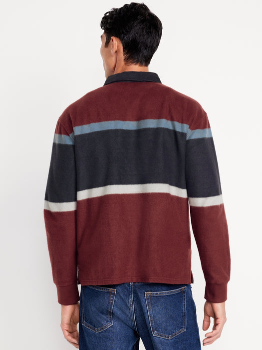 Long-Sleeve Brushed Rugby Polo