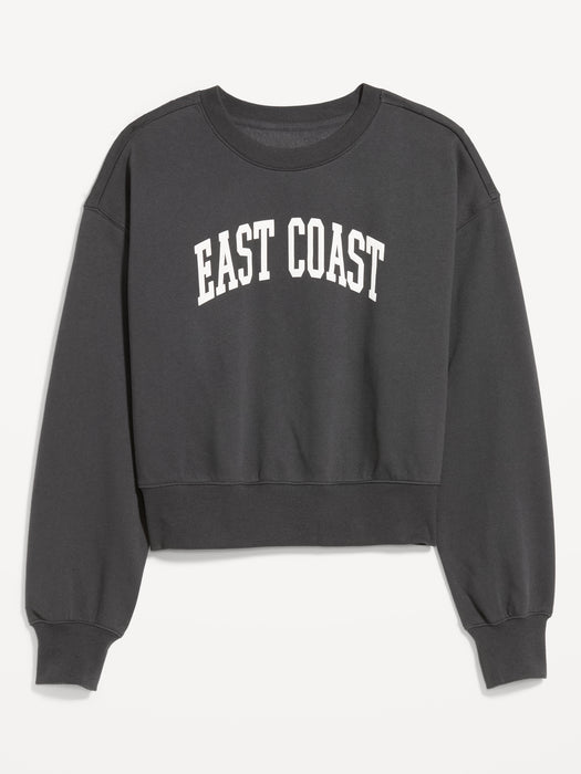 SoComfy Graphic Drop-Shoulder Crew-Neck Sweatshirt