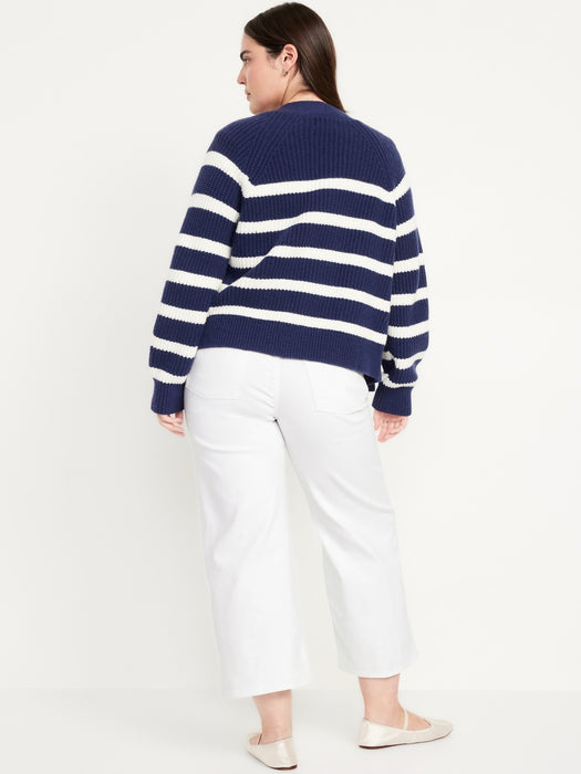 High-Waisted Wow Crop Wide-Leg Jeans