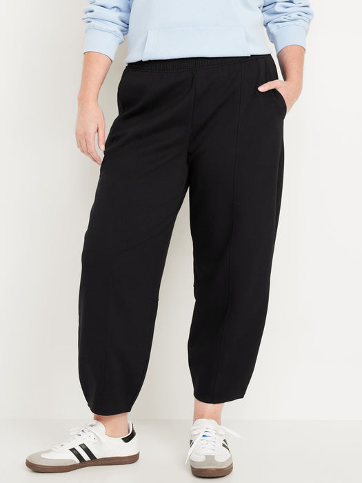 High-Waisted Dynamic Fleece Barrel-Leg Sweatpants