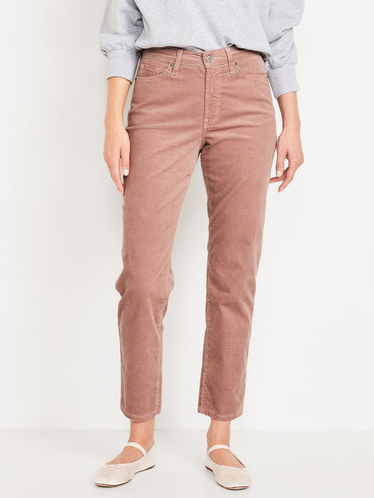 High-Waisted OG Straight Corduroy Ankle Pants