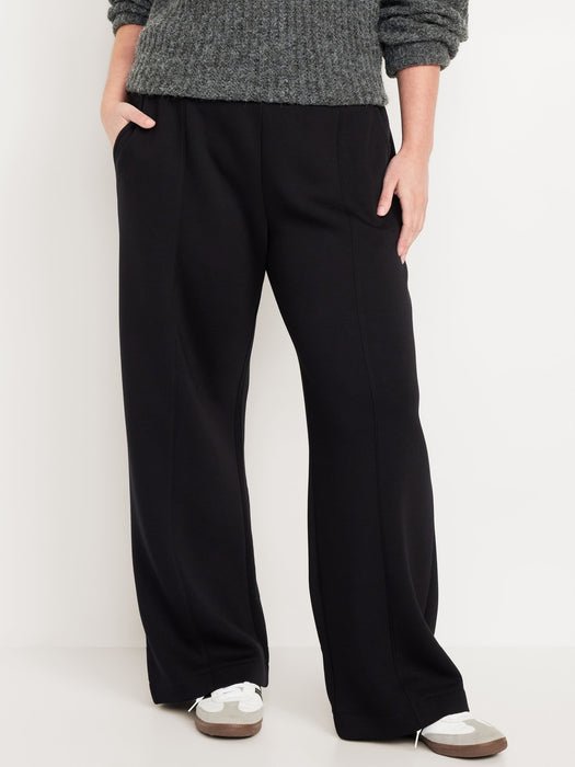 High-Waisted Bounce Fleece Wide-Leg Sweatpants