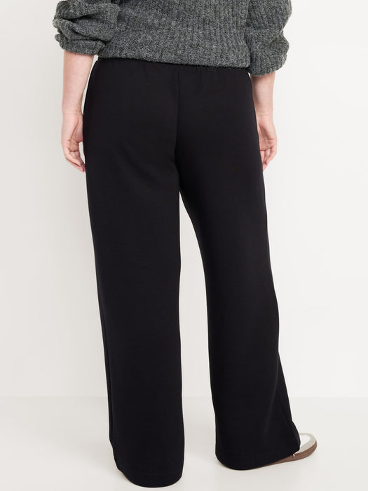High-Waisted Bounce Fleece Wide-Leg Sweatpants