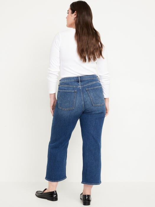 High-Waisted Wow Crop Wide-Leg Jeans