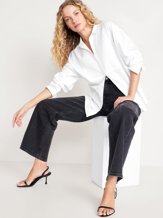 Tuxedo Boyfriend Button-Down Shirt