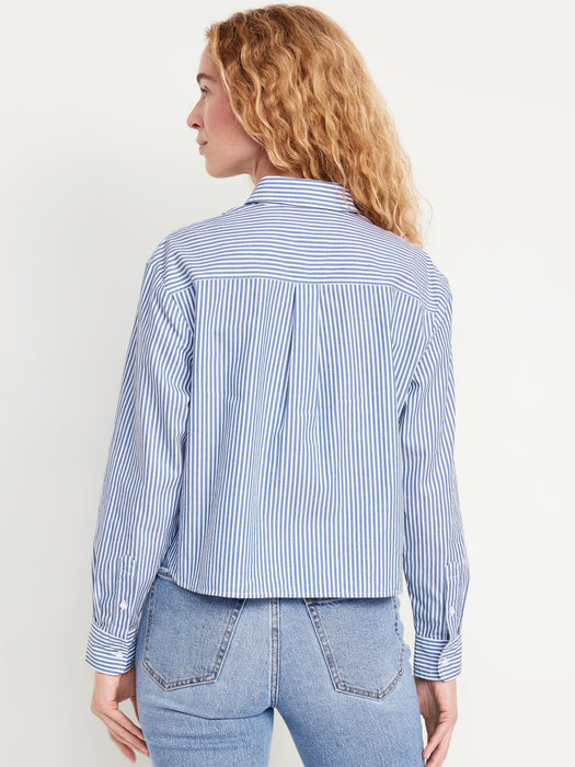 Button-Down Crop Shirt