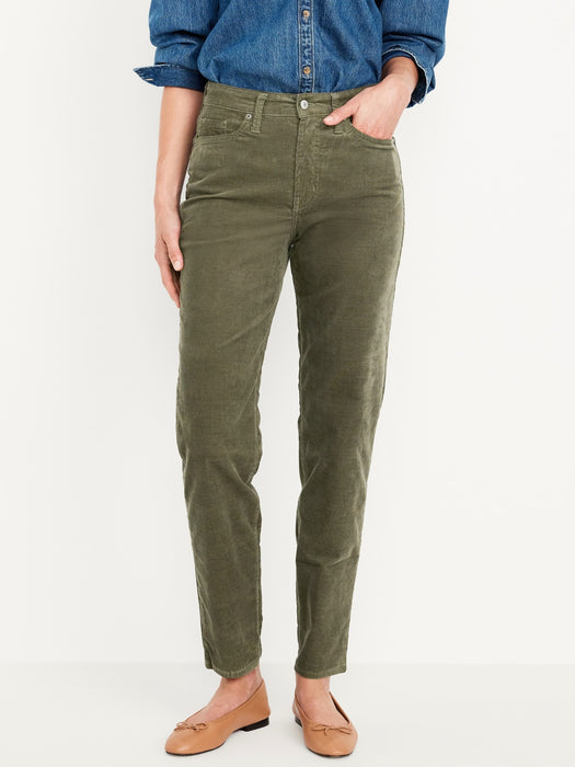 High-Waisted OG Straight Corduroy Ankle Pants