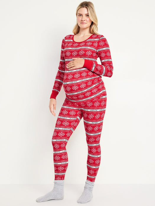 Maternity Waffle Pajama Set