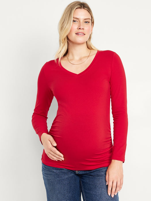 Maternity V-Neck Long-Sleeve T-Shirt