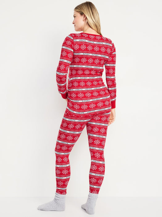 Maternity Waffle Pajama Set