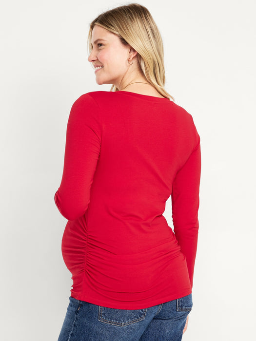 Maternity V-Neck Long-Sleeve T-Shirt