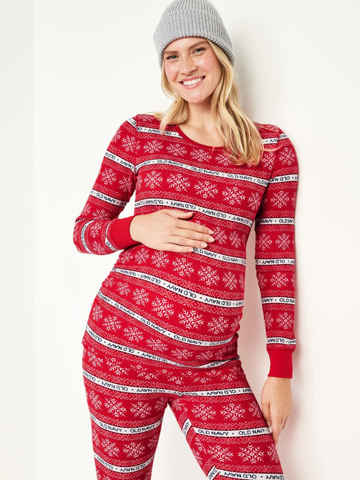 Maternity Waffle Pajama Set