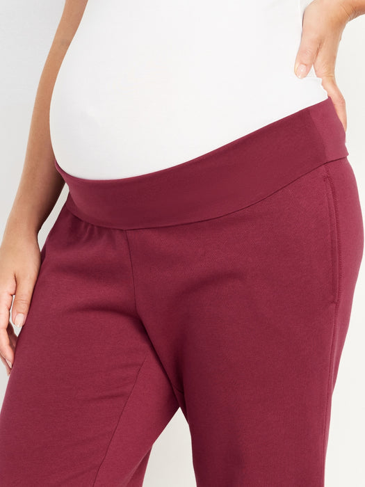 Maternity Rollover-Waist Jogger Sweatpants