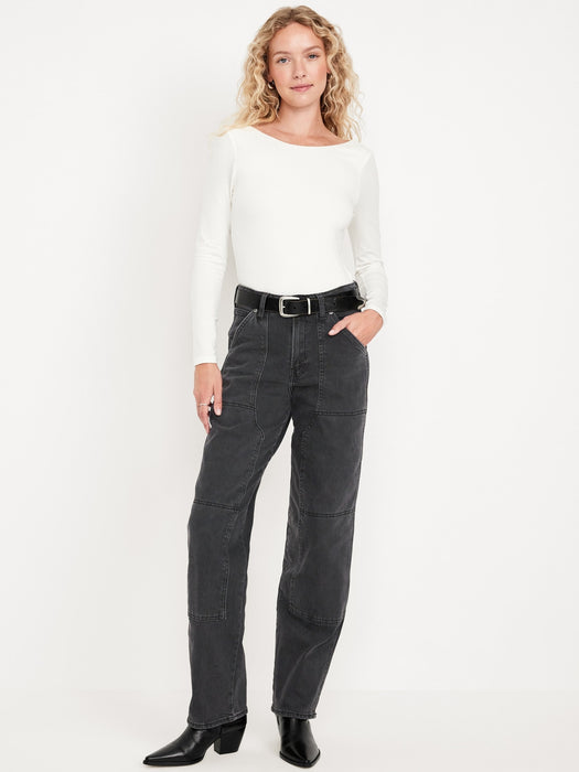 High-Waisted OG Loose Utility Jeans