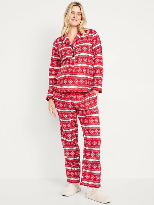 Maternity Matching Flannel Pajama Set