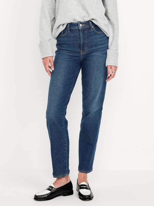 High-Waisted Built-In Warm OG Straight Ankle Jeans