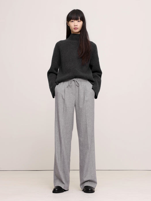 Double-Faced Cashmere Sweater with Vented Back