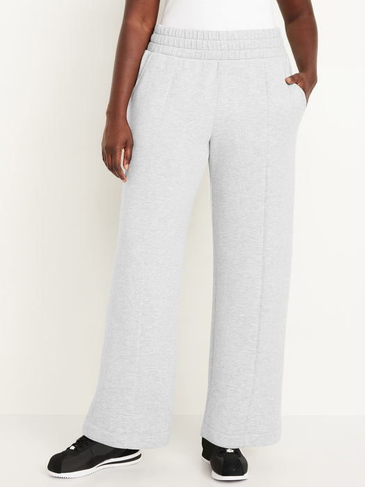 High-Waisted Bounce Fleece Wide-Leg Sweatpants