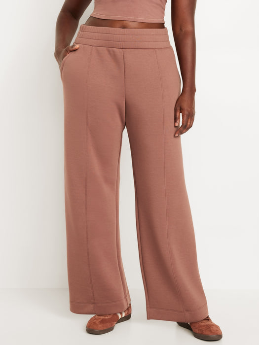 High-Waisted Bounce Fleece Wide-Leg Sweatpants