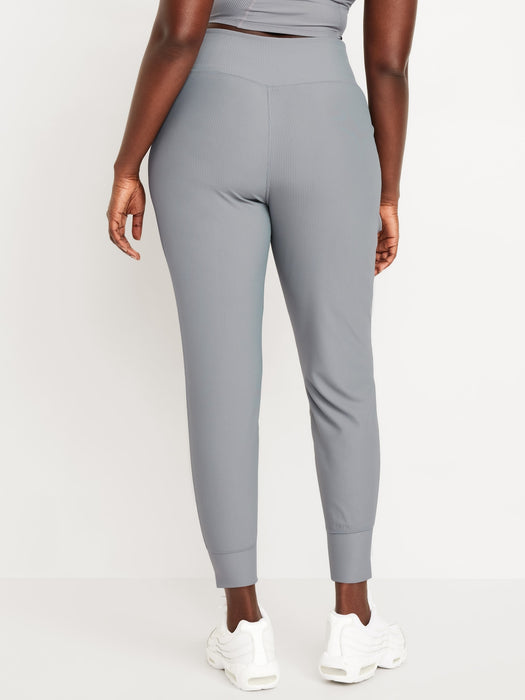 High-Waisted PowerSoft Rib 7/8 Joggers