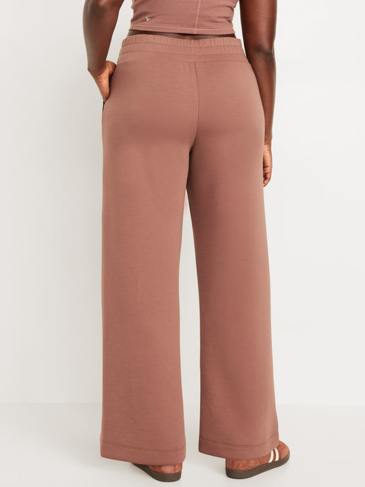 High-Waisted Bounce Fleece Wide-Leg Sweatpants