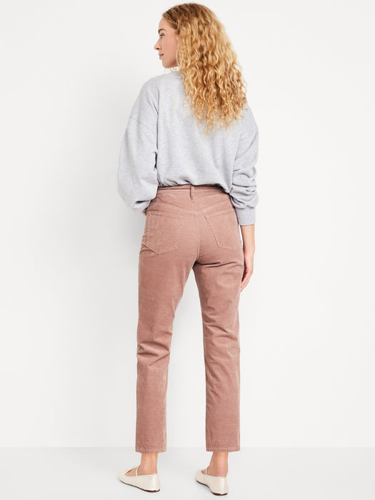 High-Waisted OG Straight Corduroy Ankle Pants