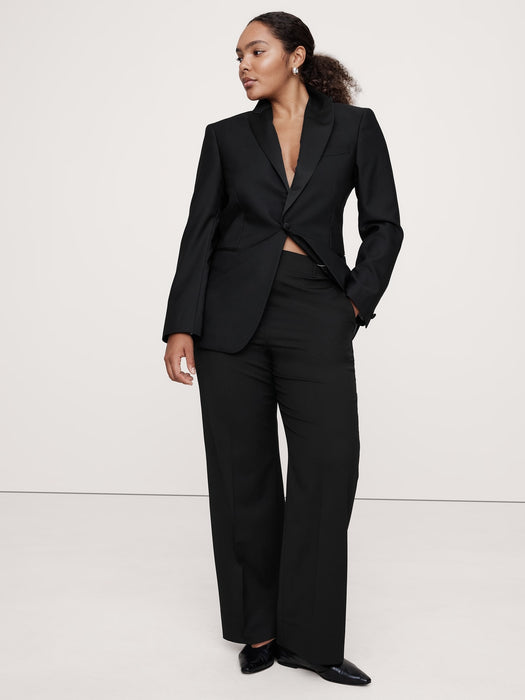 Ultra High-Rise Modern Slim Italian Lightweight Wool Pant