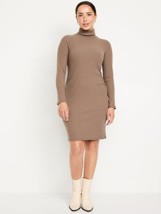 Maternity Mock-Neck Mini Dress