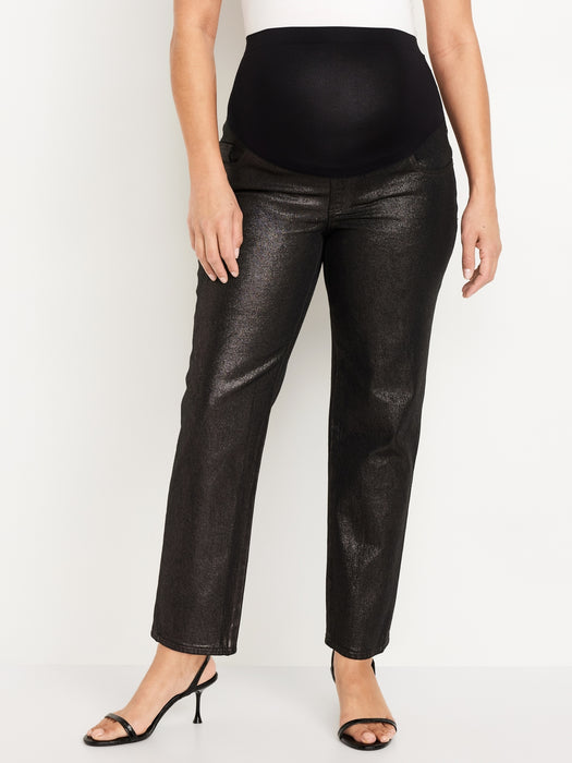 Maternity Full-Panel OG Straight Shine Jeans